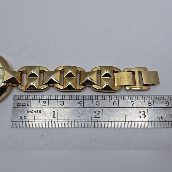 Womens Akribos XXIV Diamond Dial Quartz Gold Tone Watch New Battery AK755YG - Picture 7 of 10